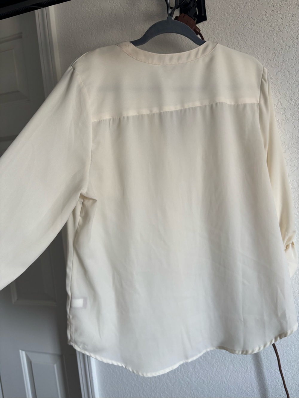 212 Collection Cream Button-Front Blouse - Picture 2 of 6